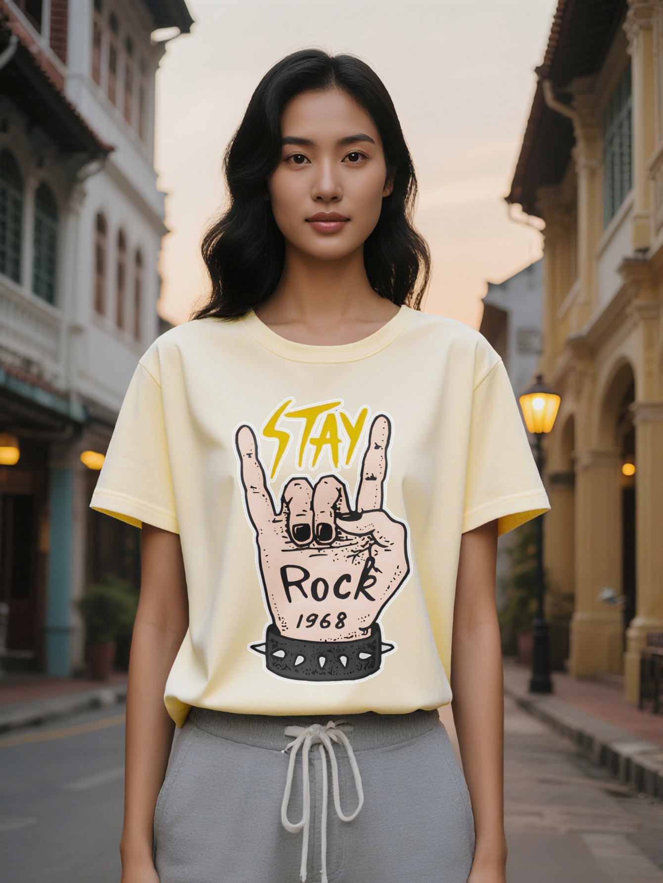 Large XL Lady Vintage Inspired Graphic Tee Y K Anime Horror Dark Humor Print Casual Short Sleeve T-Shirt for Summer Pure Plus Size