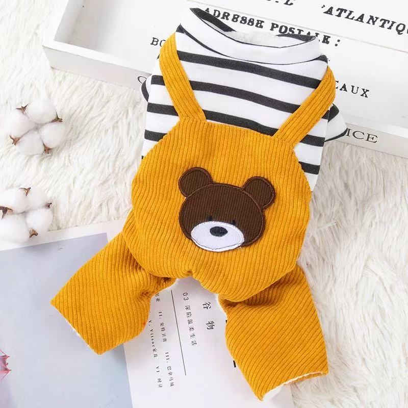 T1121 Pomeranian dog cute clothes thick warm autumn and winter Teddy Bichon pet kitten winter hooded fleece