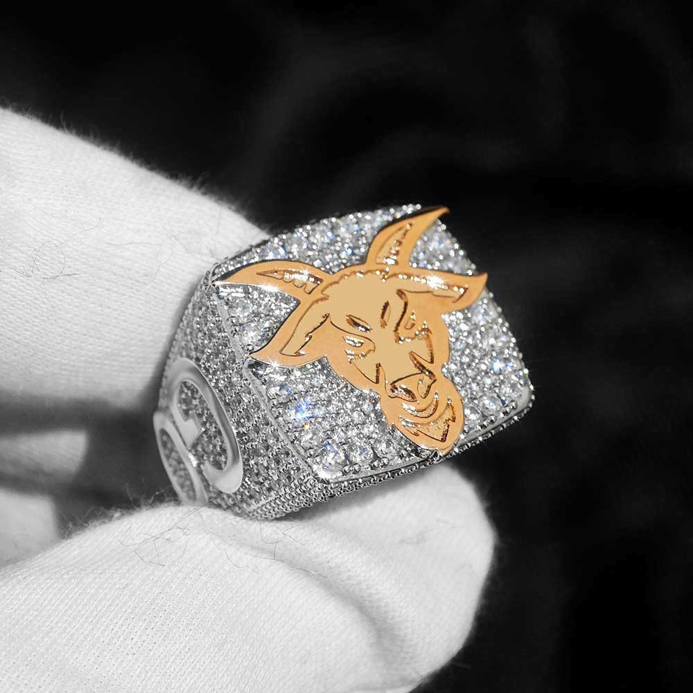 NUOYA Luxury Iced Out Ring Full Moissanite Stones Custom Name Hip Hop Diamond Ring Jewelry for Men Women