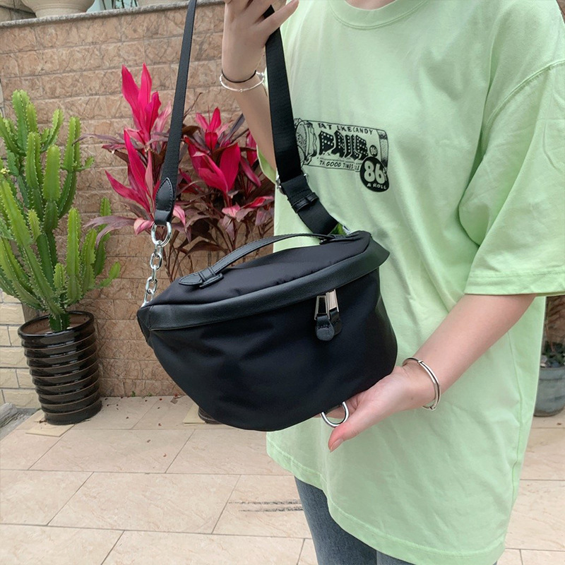 OC 436m44 Neutral Fashion Waist Bag BUMBAG Leather Coating Canvas Oxford Cloth Chest Bag Casual MINI Small Shoulder Bag