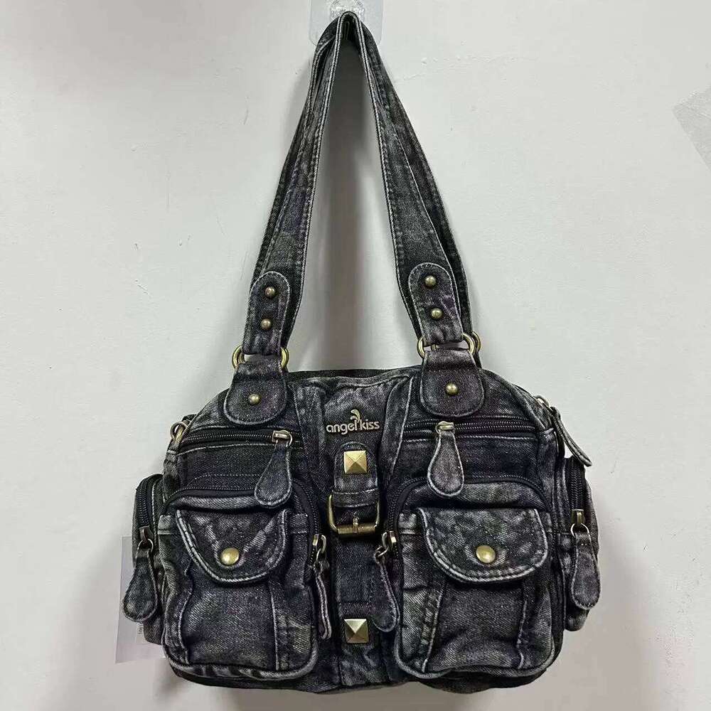 Angelkiss Women Handbags Satchel Top-handle Handbag Denim Bag Dumpling Give Gifts Shoulder Bags Phone Money Pack