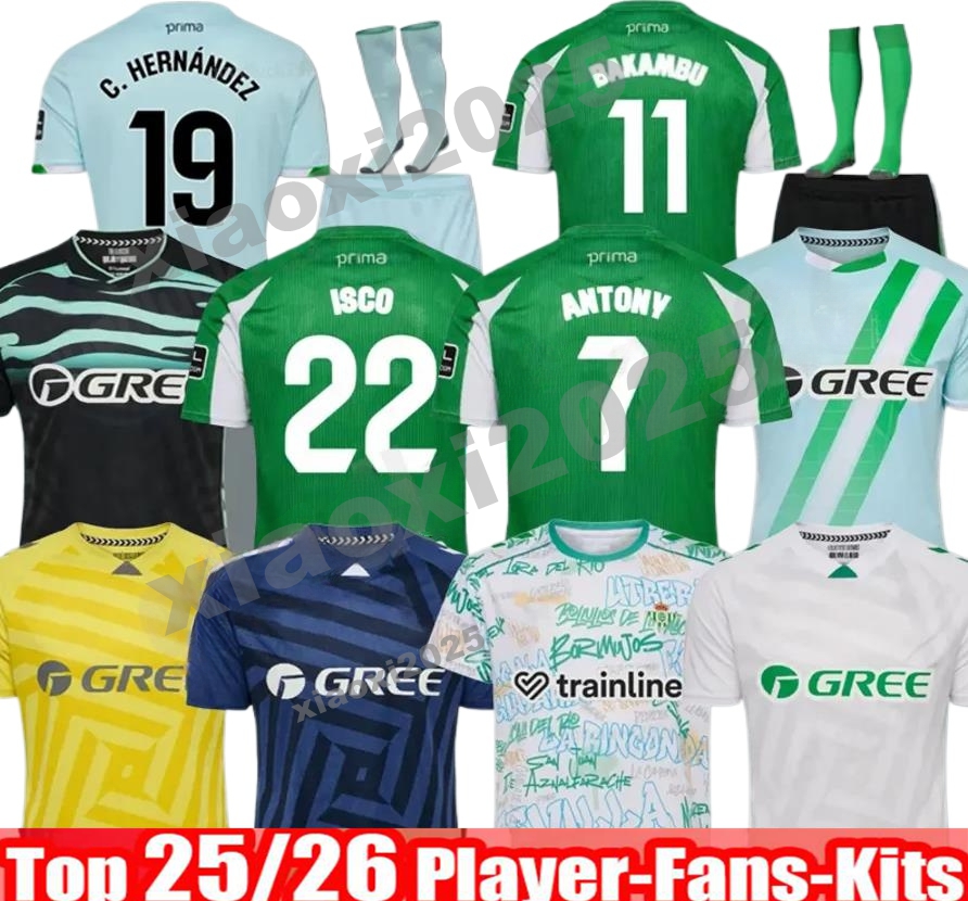 25 26 ReAl BeTis Soccer Jerseys JOAQUIN JUANMI FEKIR B.IGLESIAS AYOZE special edition L.HENRIQUE WILLIAM PEZZELLA ISCO ANTONY Football Shirts Men Uniforms Kids