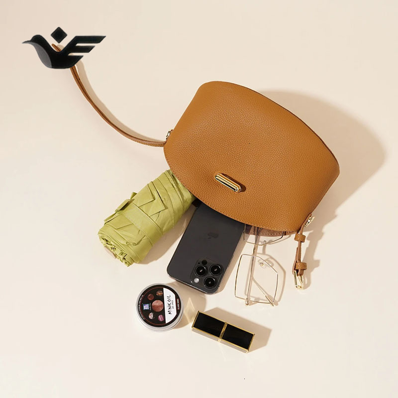 Feiyan Free Shipping New Designer Bag Luxury Shopping Bag Lightweight Casual Single Shoulder Bag Genuine Leather Fashion Simple Women's Crossbody