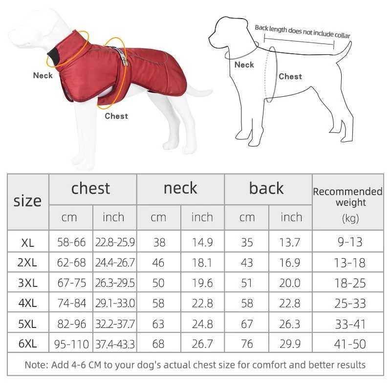 Large Dogs Windproof Reflective Warm Winter Dog Clothes For Medium et Coat French Bulldog Coat Dachshund Labrador Outfits W250904