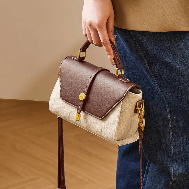 Women's 2025 new light handbag Qixi gift leather crossbody women's bag