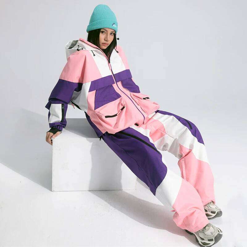 2026 Winter Hooded Jacket Pants Women Snow Suits Outdoor Sport Mountain Man Ski Sets Waterproof Warm Male Snowboard Costumes