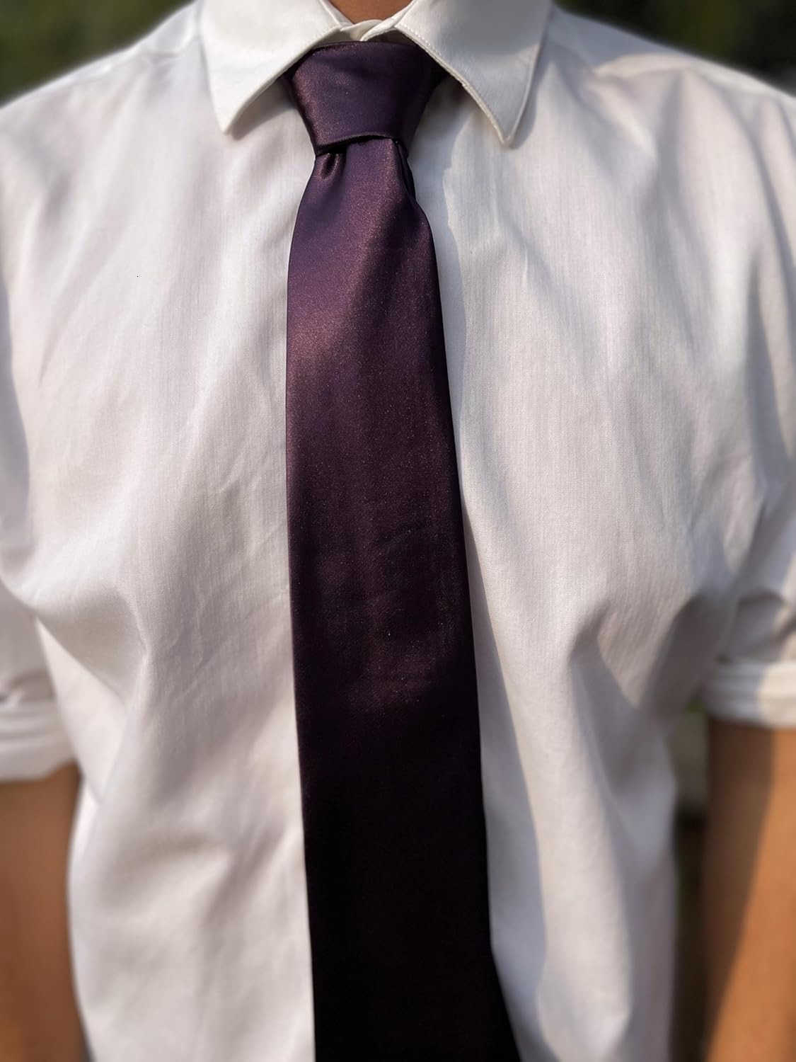 Mens Solid Color Necktie Standard LengthW250904