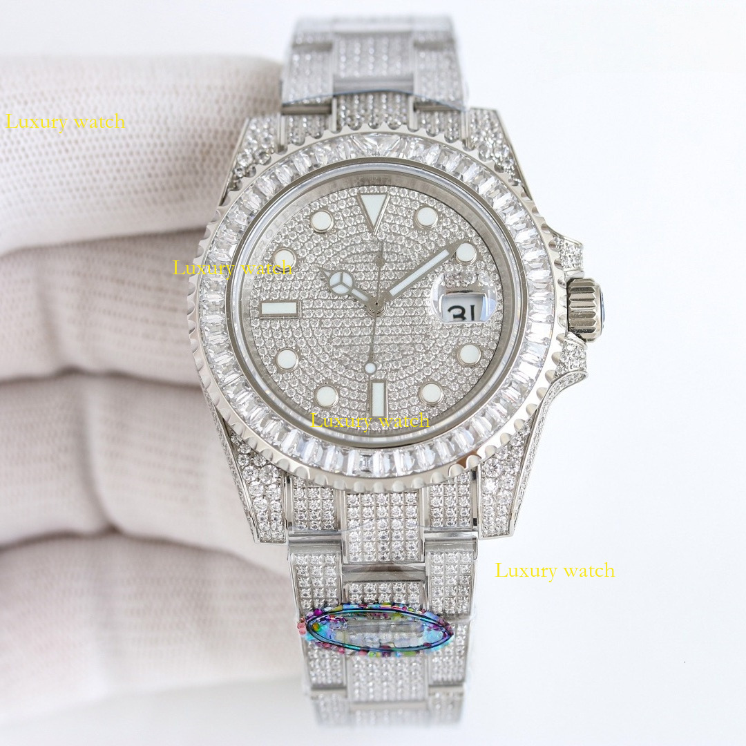 Men's Moissanite Iced-Out AAAAA Grade Watch, Women's Custom Stainless Steel Watch with Round Dials, GRA Certified Hip-Hop Trend Brand