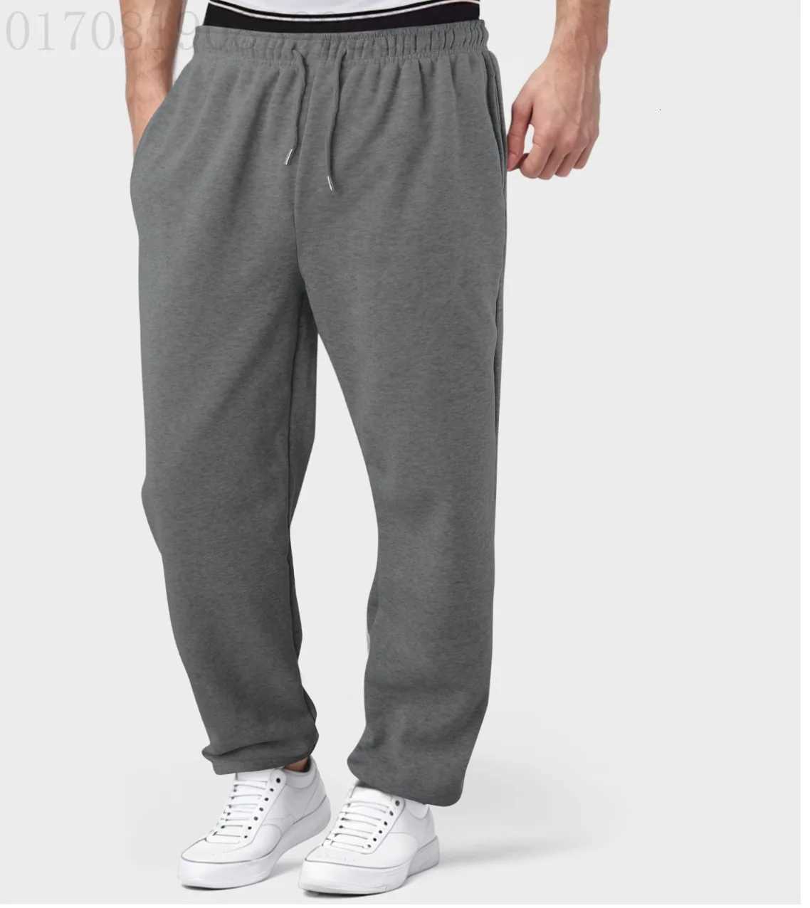 Mens Trousers Elastic Waist Straight Fashion Casual Pants Street Sports Versatile Basic Sweatpants for MaleXJ250904