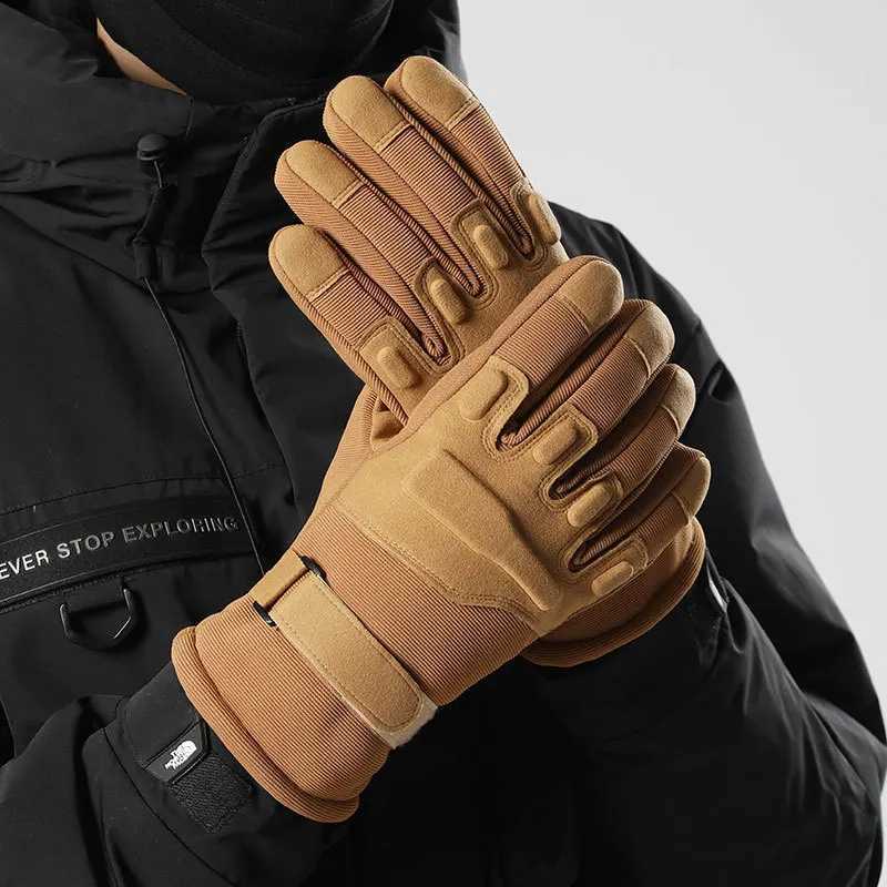 New Mens Thermal Tactical Gloves Winter Soft Shell Touchscreen Motorcyc Riding Gloves Outdoor Cold Weather Fece LinedXJ250904