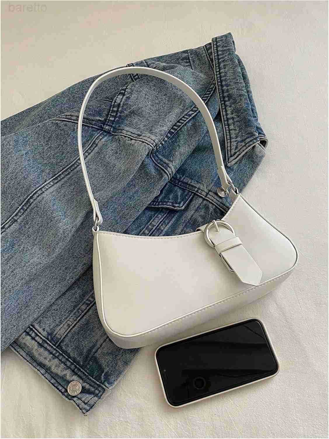 Womens Zipper Crescent Shoulder Handbags Vintage Top Handle Underarm Bags M250903