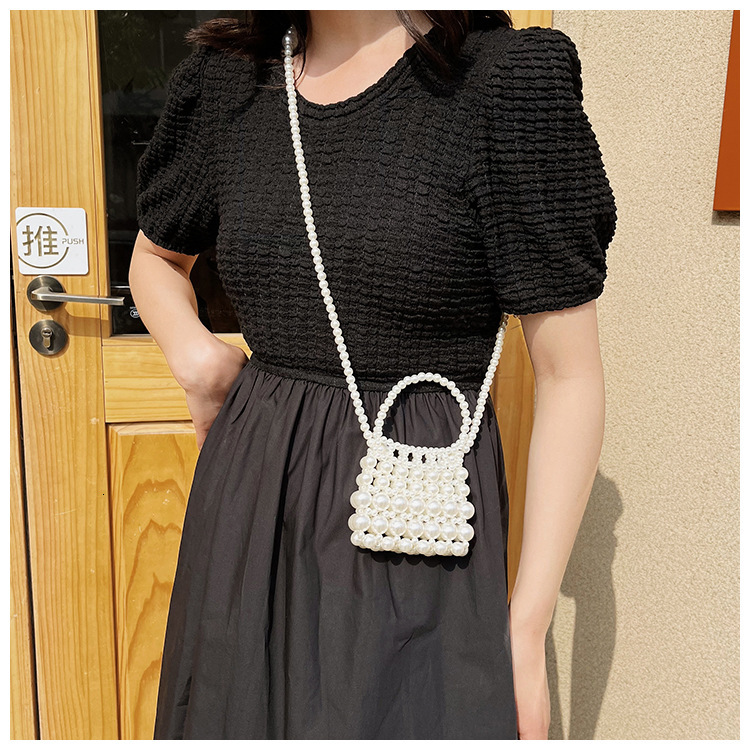 2025 autumn new mini crossbody bag versatile fashion trend hand-held bead bag niche design retro style designer shoulder bag