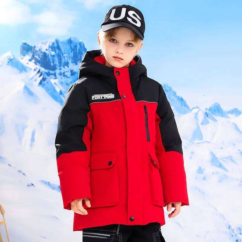 OLEKID -30 Degree Winter Children Waterproof Thick Warm Teenage Girl Down Jacket 5-14 Years Kids Parka Outwear Coat