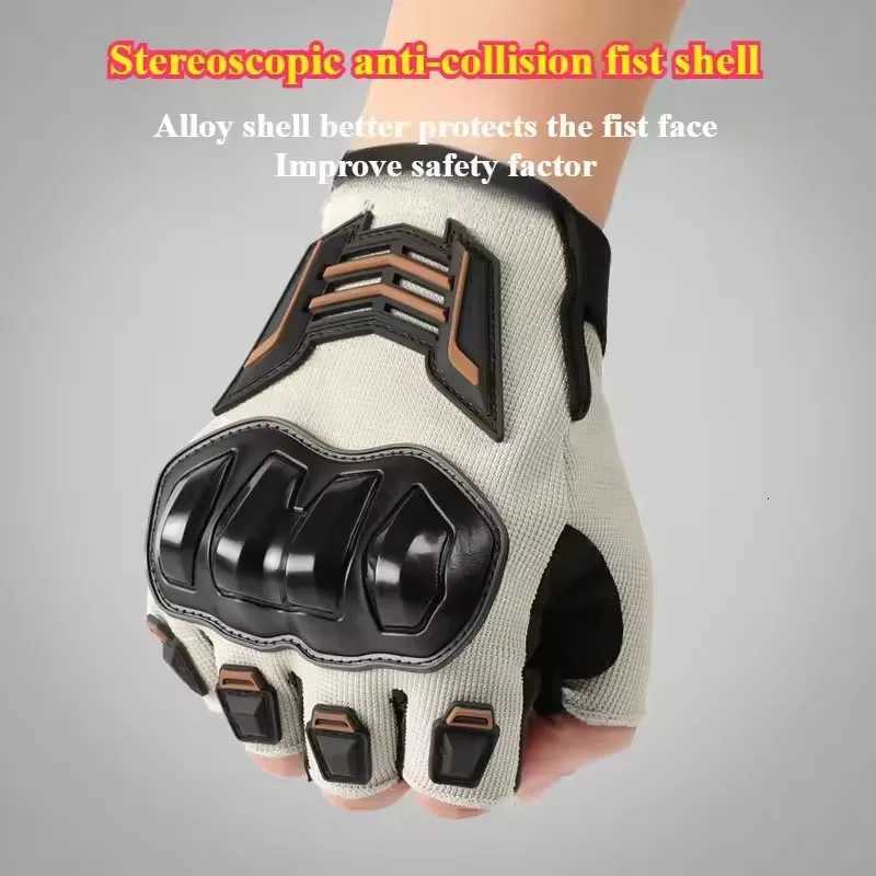 Breathab Motorcyc Gloves Half Finger WearResistant AntiSlip Racing for Outdoor Cycling Ectric Bike AntiFall ProtectionXJ250904