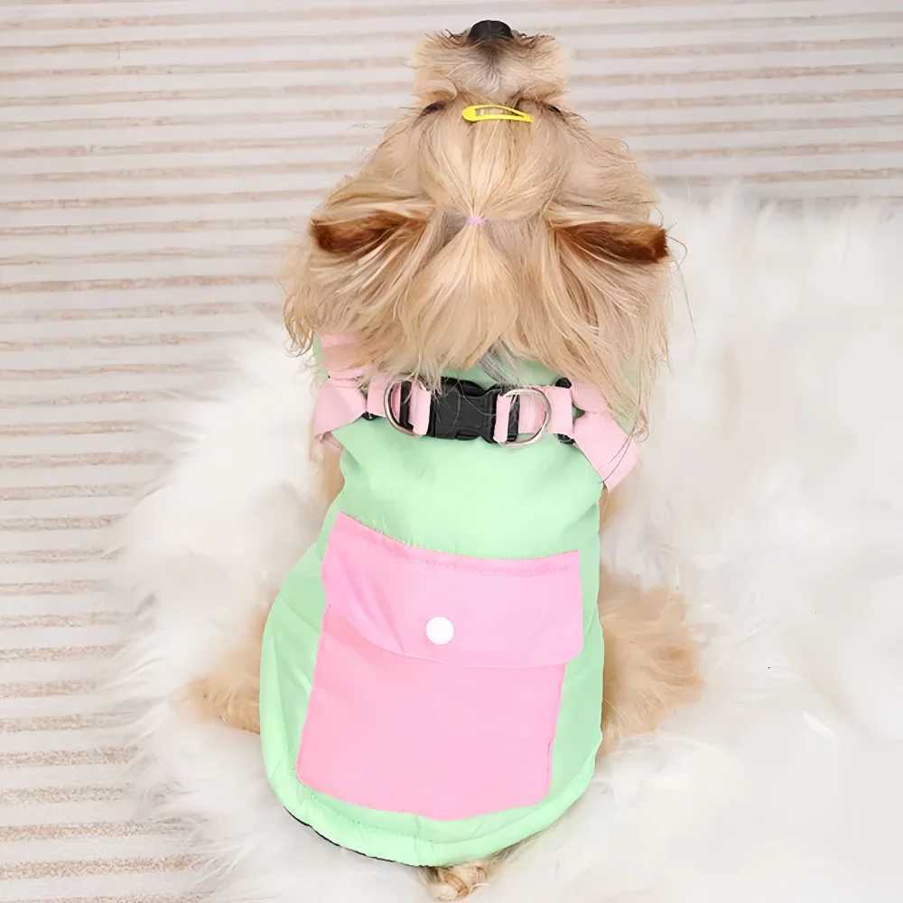 Dog et with Harness Winter Dogs Clothes for Small Medium Pets Outdoor Waterproof Puppy Coat Yorkshire Chihuahua Pug Outfits W250904