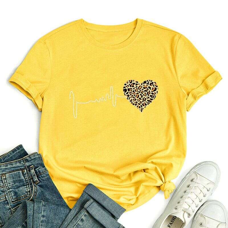 Fashion Women's And Men's Wear Brand Printing Couples Dress Unisex T-Shirt 8 Colours Xs-4Xl