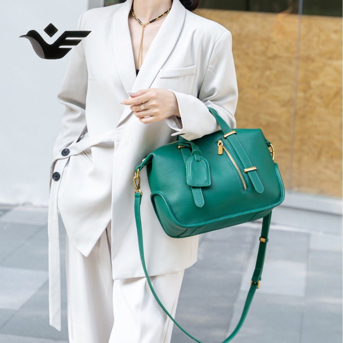 Feiyan Free Shipping New Designer Bag Luxury Shopping Bag Genuine Leather Women's Handbag Versatile Shoulder Crossbody Bag Light Luxury Large Cap