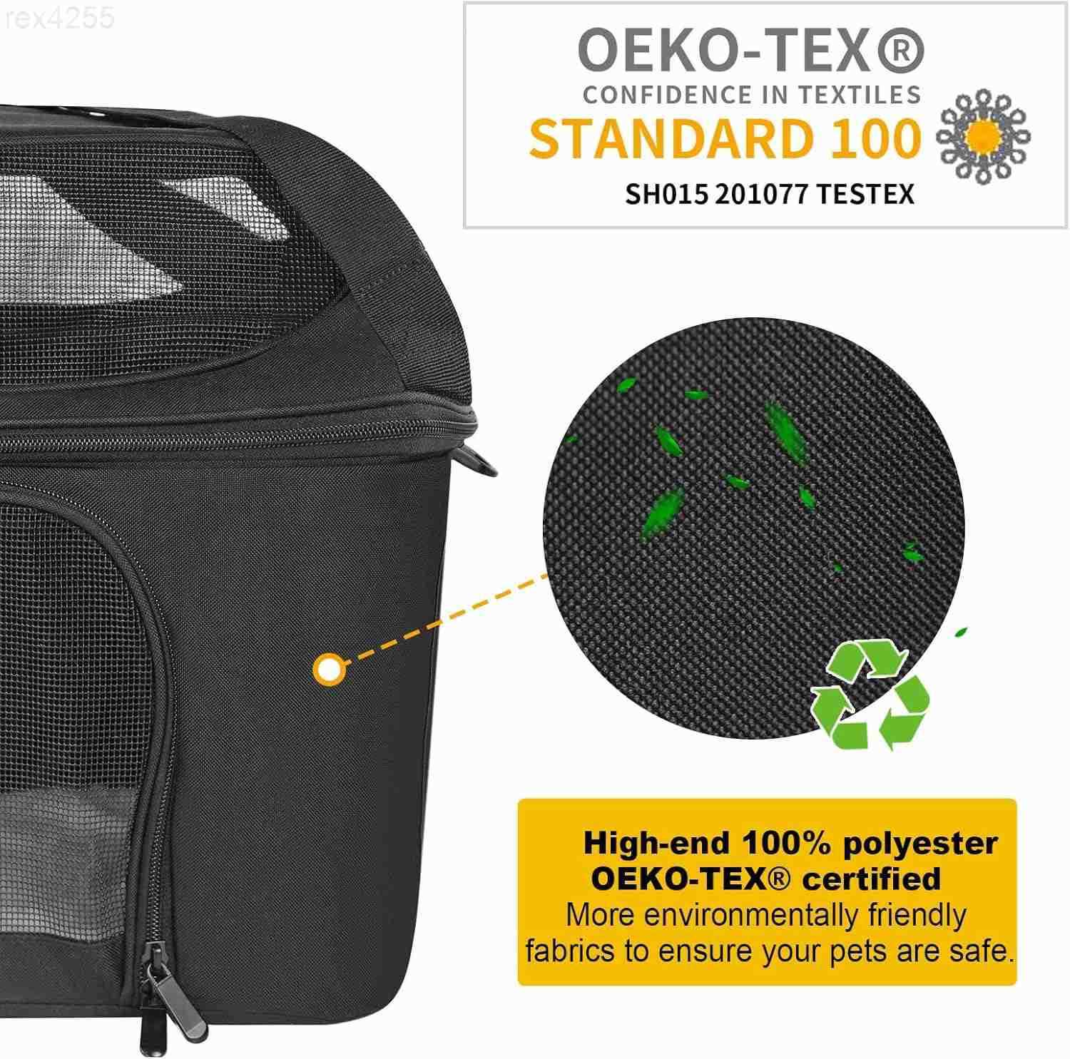 Pet Carrier Soft Side Cat Carrier Collapsible Travel Puppy Carrier Bag TSA Airline Approved Kitten Carrier Bag for 15 lbs Small Pets GrayW250904