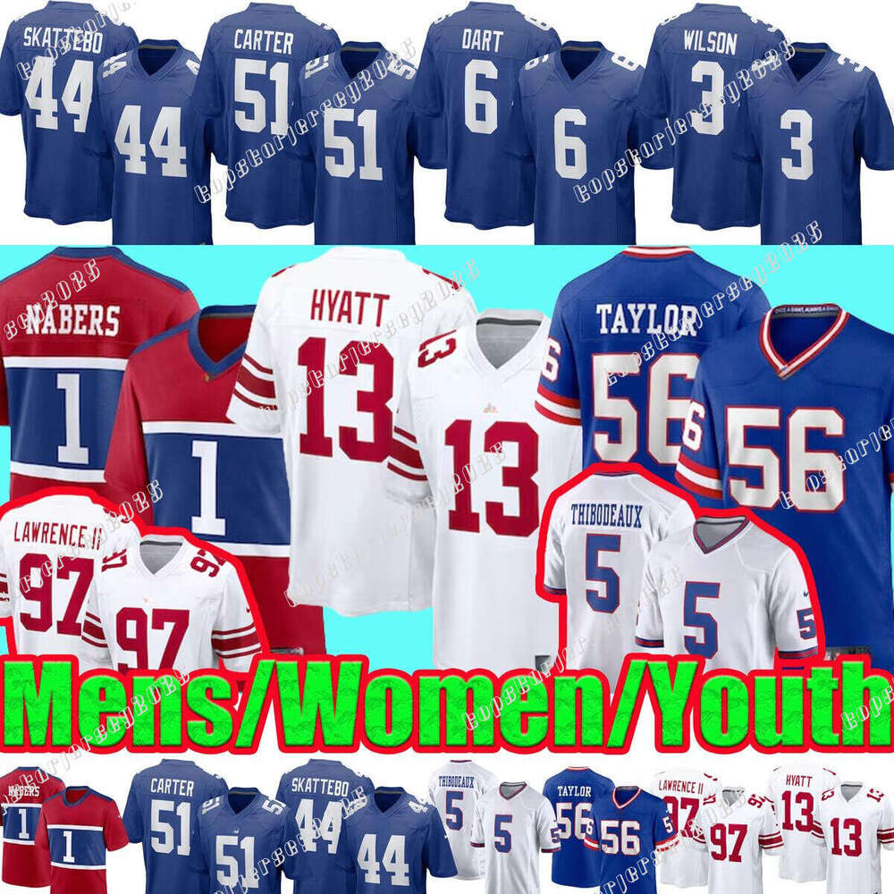 Malik Nabers Lawrece Taylor Football Jerseys Kayvo Thibodeaux Dexter Lawrece Daiel Joes Bria Burs DeVito Eric Gray Wa'dale Robiso Gao Deote Baks
