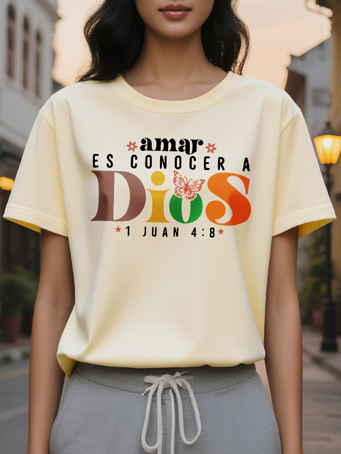 pc Women S Casual Cotton T Shirt with Love Is Knowing God Faith Print Short Sleeve Round Neck Regular Fit