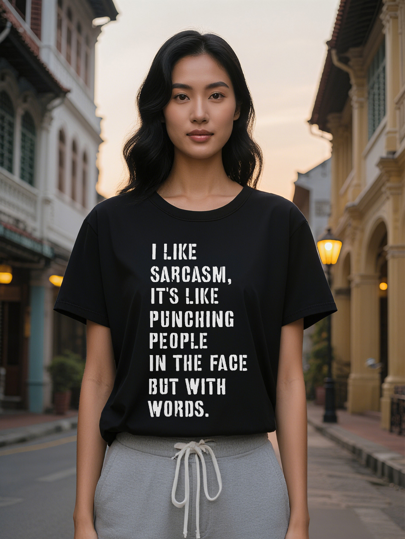 Large XL Women's T-Shirt Quote Print Summer Tee Perfect Gift for Women White Short Sleeve Shirt with Black Text Casual Attire Plus Size