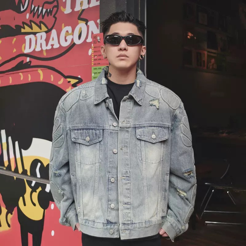Jackets - Men's Jackets - Fashion Denim Women's Casual Hip-Hop Design Men's Trendy Clothing Denim Gender-neutral