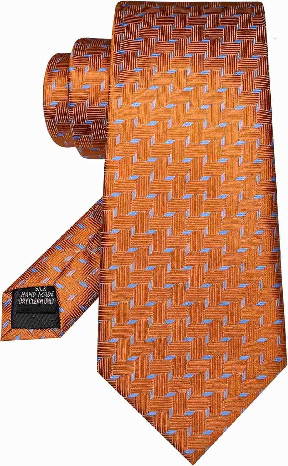 Mens Tie and Lapel Pin Necktie Pocket Square Cufflinks and Tie Clip Sets for Business Casual 5PCSW250904