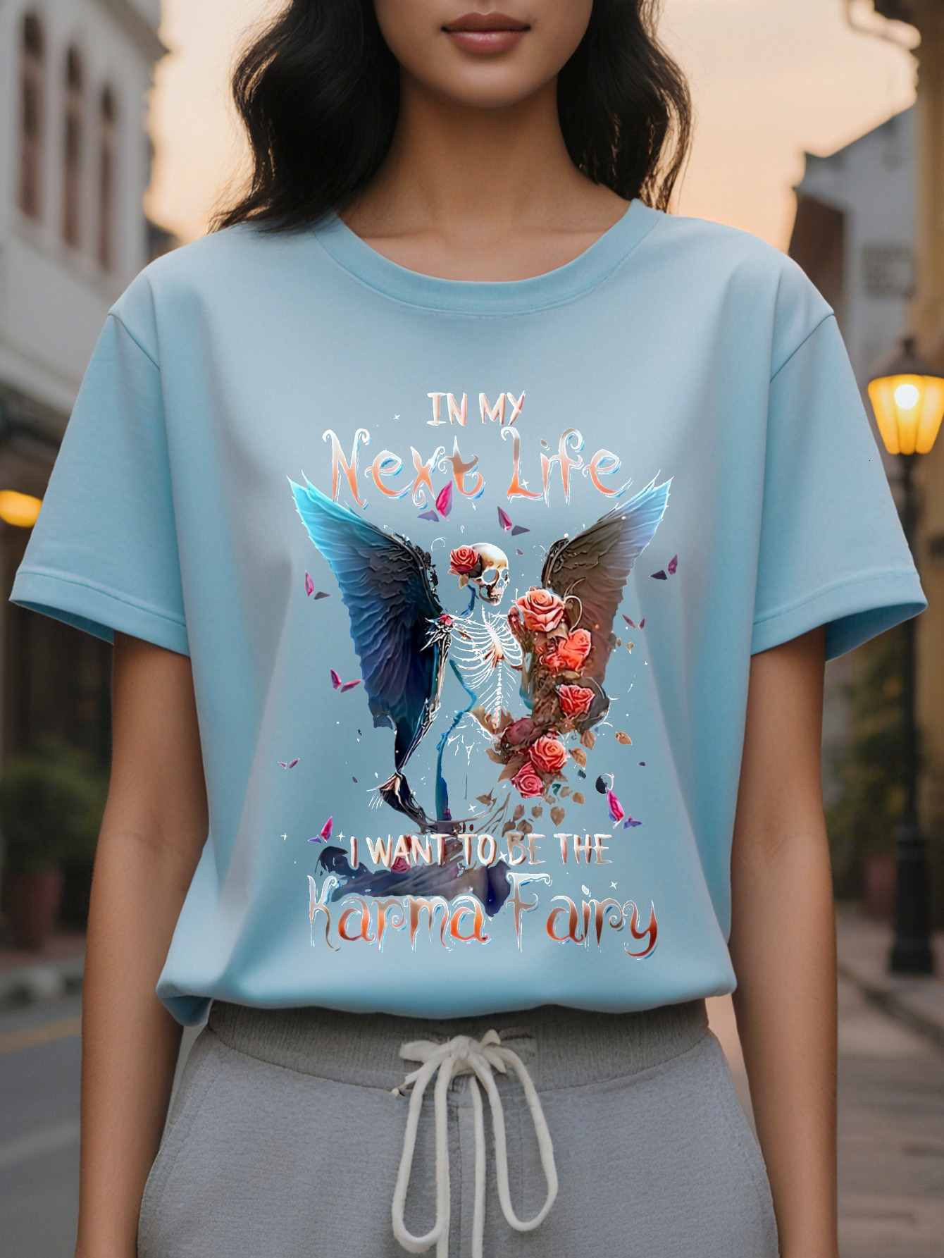 Hollow Letter Print T-Shirt Casual Round Neck Short Sleeve Top Spring and Summer Women's Clothing