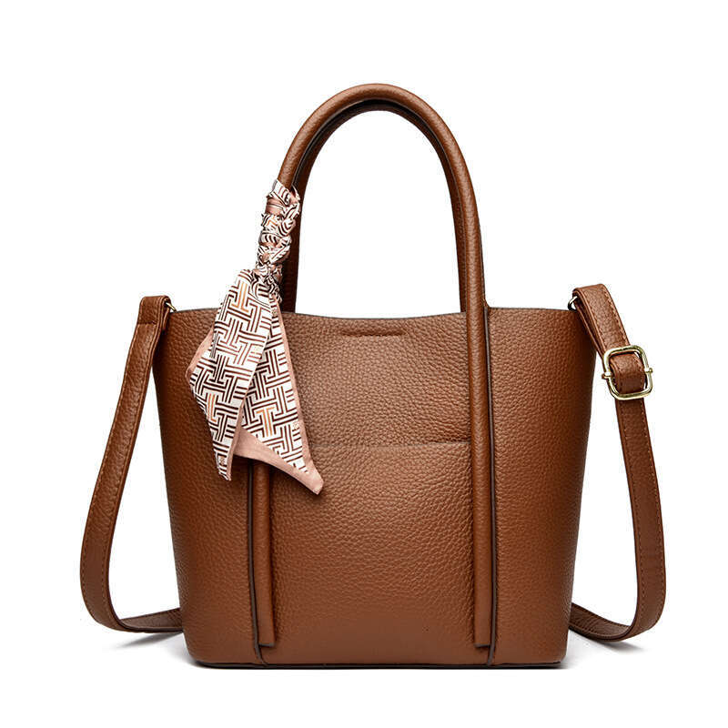 DHEssentials 2025 Summer New Women's Tote Bag Large Capacity Crossbody Commuter Handheld Single Shoulder Bag Urban Minimalist Black Khaki