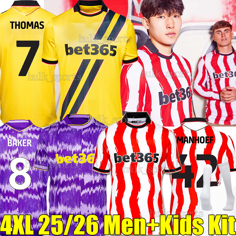 4XL 25/26 StokeS City THOMAS 3rd Soccer Jerseys 2025 MUBAMA MANHOEF BAKER BOZENIK GALLAGHER DONLEY NZONZI JUNHO PEARSON SEKO men kids kits socks sets football shirts