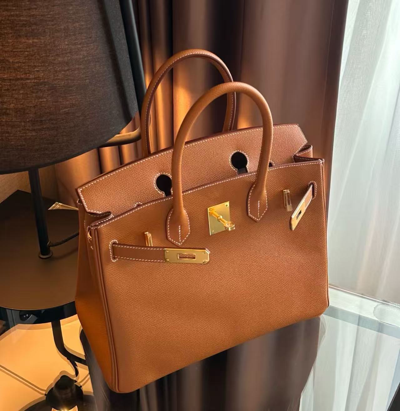 Luxury Bag Exempt from customs duty Designer Women's Brown Handbag Genuine Leather Handmade Lock Inner Zipper Pocket Fashion Shoulder Bag luxury bag