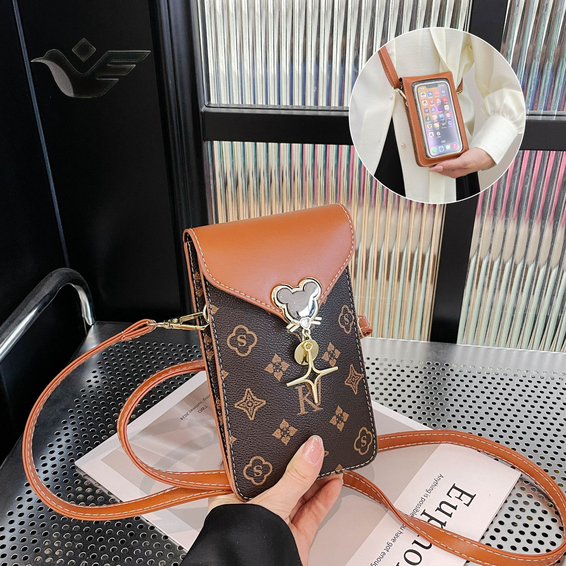 Feiyan Free Shipping New Designer Bag Luxury Shopping Bag Touchscreen Phone Bag For Double-layer Bag Coin Lightweight Shoulder Bag