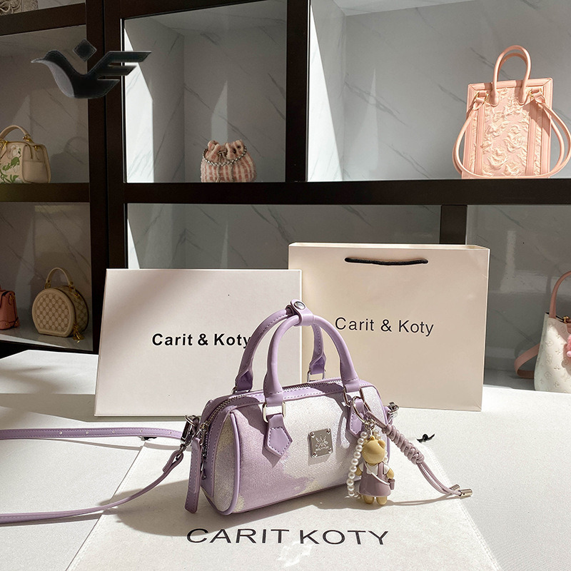 Feiyan Free Shipping New Designer Bag Luxury Shopping Bag Dropshipping Super Popular Niche Color-block Boston Bag 2025 New High-end Handheld Pillow Ba