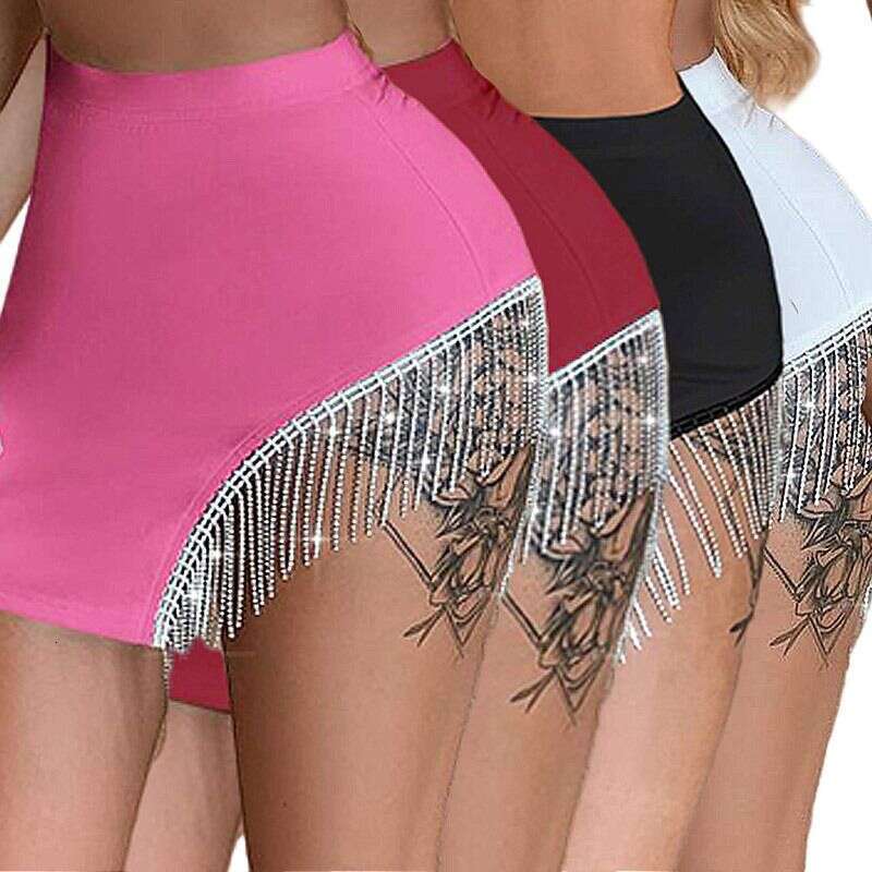 Women's Fashion Rhinestone Fringe Package Hip Skirt