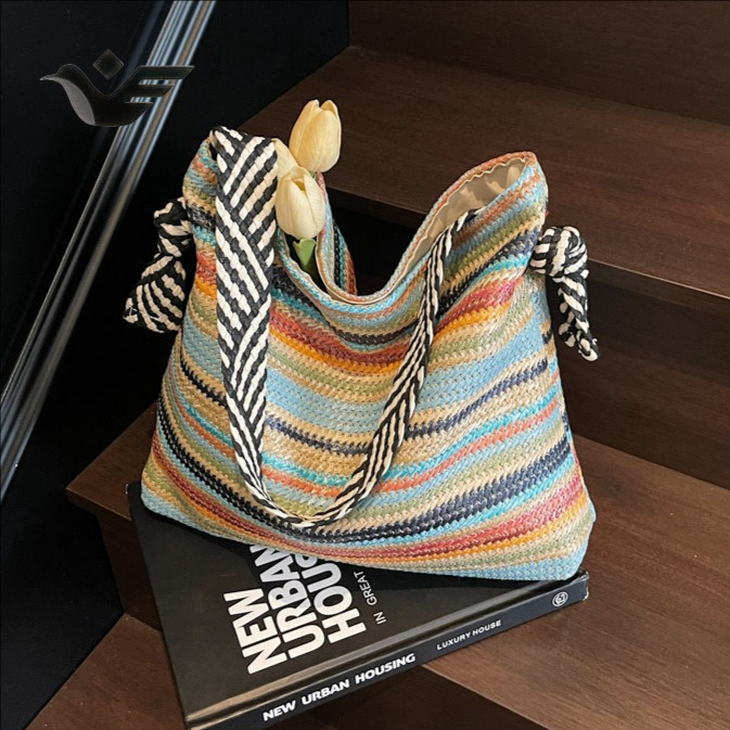 Feiyan Free Shipping New Designer Bag Luxury Shopping Bag Large Capacity Woven Bag Straw Shoulder Bag Beach Vacation Stylish Underarm Bag Large Capaci