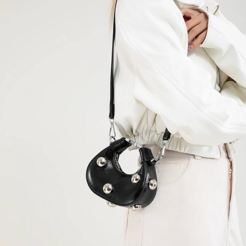 LEFTSIDE Punk Style Design Mini PU Leather Crossbody Bags for Women 2024 Fashion Designer Female Retro Handbags and Purses