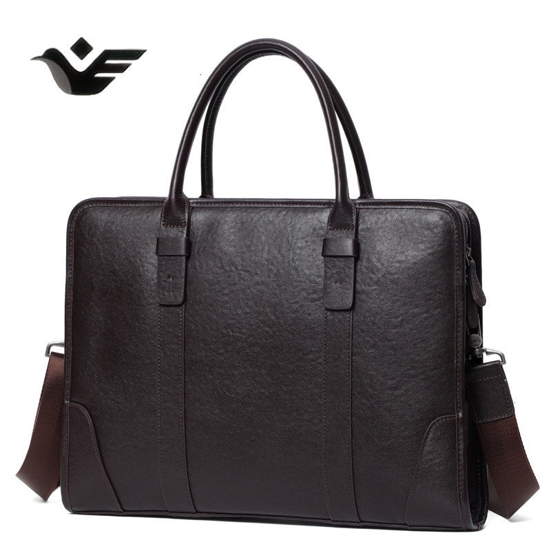 Feiyan Free Shipping New Designer Bag Luxury Shopping Bag Genuine Leather Handbag Top Layer Cowhide Men's Single Shoulder Bag Fashion Briefcase L
