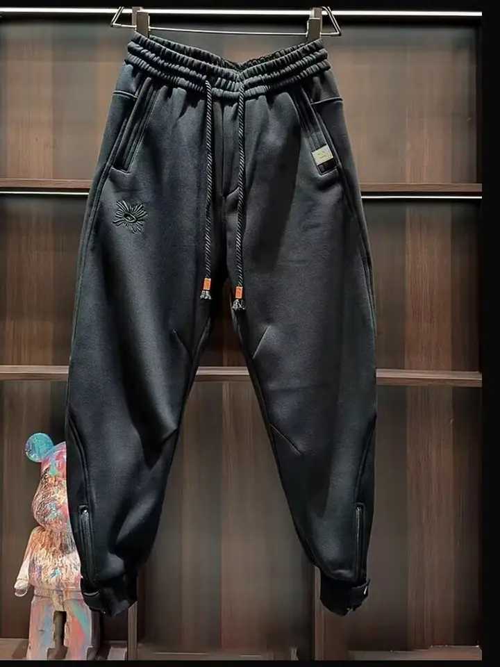 Mens Sweatpants Solid Loose Fit Mens Sweatpant Autumn Fashion Khaki Joggers Pants Unisex Elastic Waist Track Male Trouser 2025XJ250904