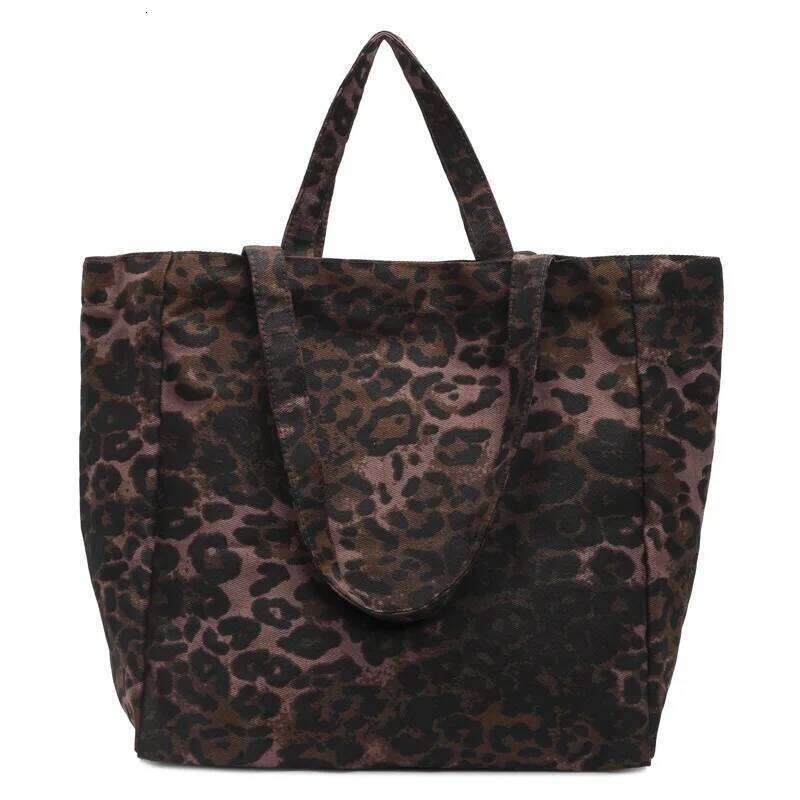 Large Capacity Leopard Printing Shoulder Women New Simple And Personalized Tote Shopping Casual Commuting Bag