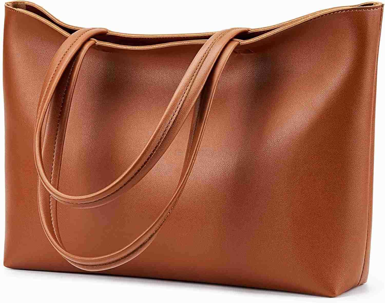 Tote Bag Zipper Shoulder Bag Faux Leather Purses Satchel for Women Casual Handbag Work Dating CollegeW250904