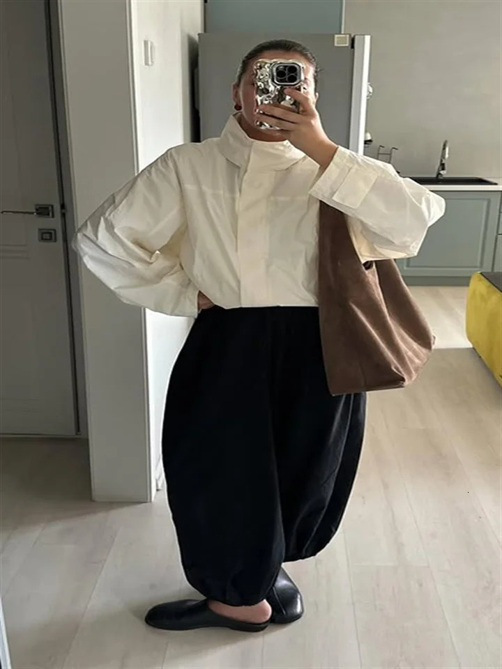 Chic Thin Drawstring Womens Bomber Jacket Loose Stand Collar Full Sleeve Zipper Female Jackets Autumn Lady Sportwears 250815