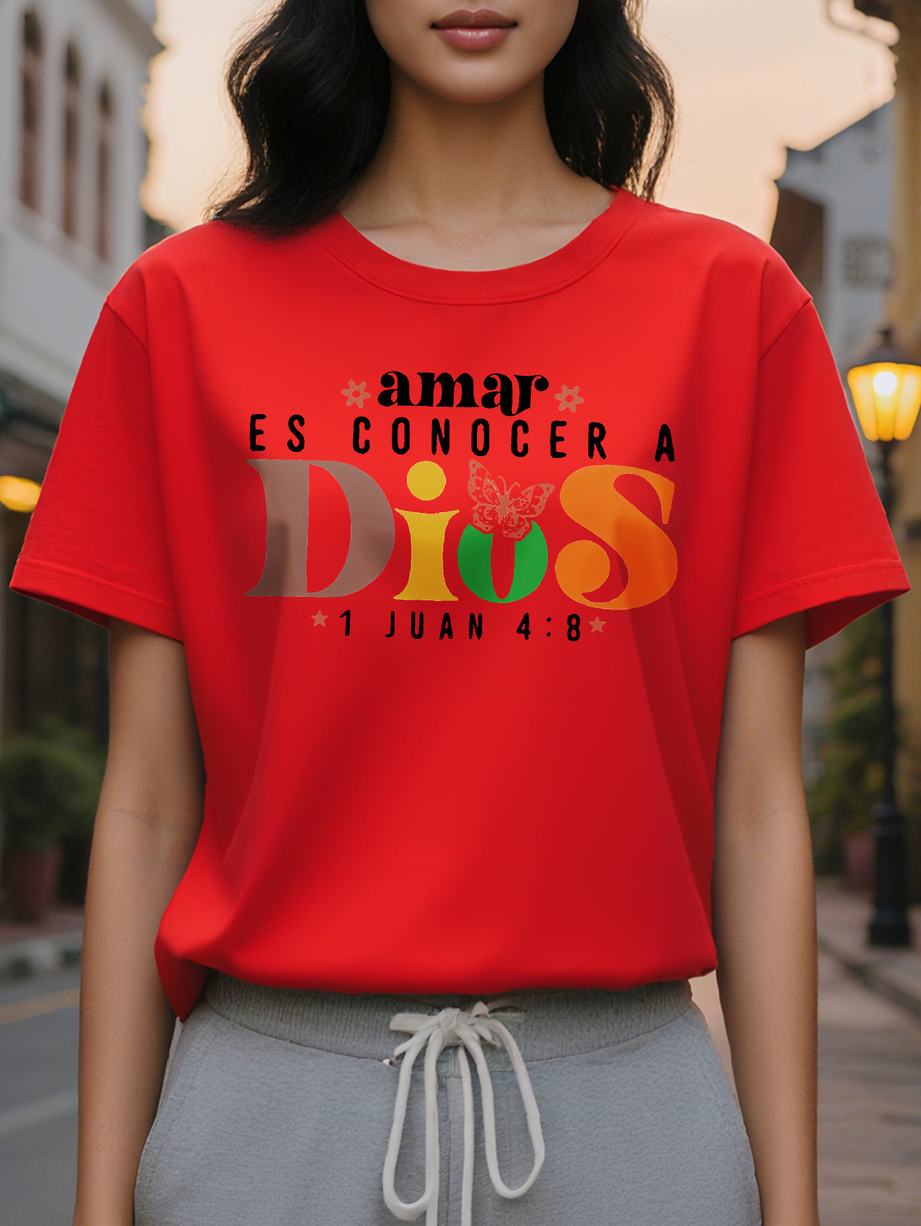 pc Women S Casual Cotton T Shirt with Love Is Knowing God Faith Print Short Sleeve Round Neck Regular Fit