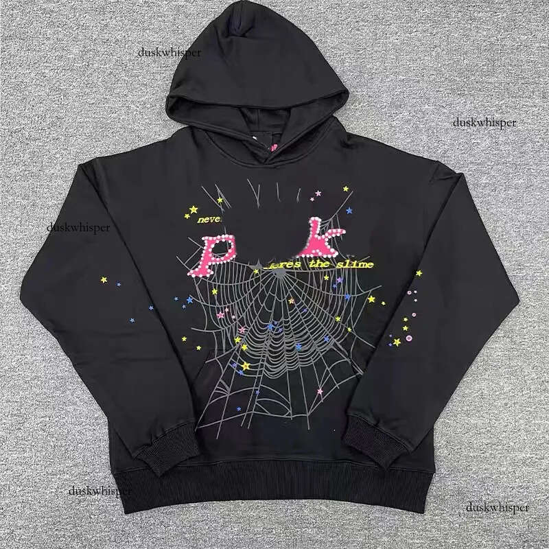 spider hoodie Autumn High Quality Designer Pullover Fashionable Hip Hop Y2k spyder hoodie Women's Cobweb Letter Printed Pants Leisure Loose fluffy hoodies f89