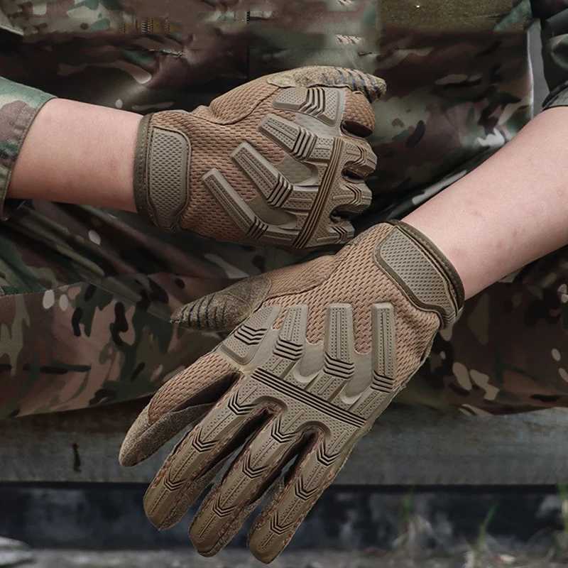 Mens Touch Sceen Tactical Gloves Paintball Shooting Airsoft Combat Bicyc Rubber Protective AntiSkid Full Finger Gloves WomenXJ250904
