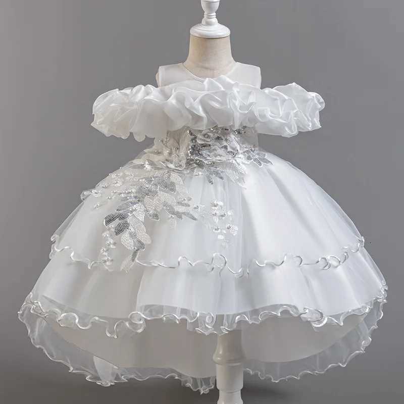 0-12 Years Childrens Dresses For Girls Train Communion Gown Prom Kids Eleghant Wedding Evening Ceremony Dresses Z250904