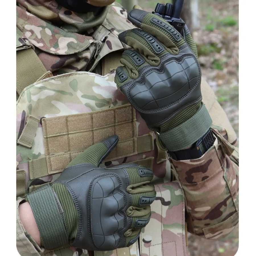 Tactical Full Finger Gloves Outdoor Sports Motorcyc Riding AntiSlip Protective Touchscreen Gloves Adult Mountaineering GlovesXJ250904