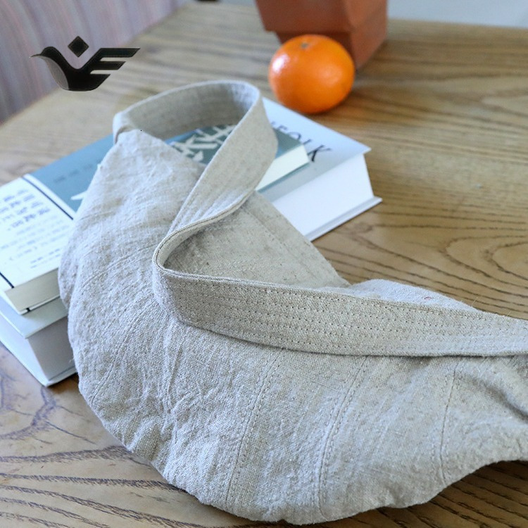 Feiyan Free Shipping New Designer Bag Luxury Shopping Bag Simple Artistic Dumpling Canvas Bag Niche Design Casual Underarm Handbag Waist Bag For Women