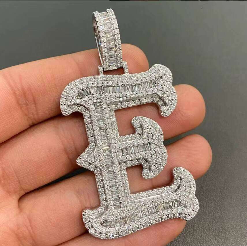 Price Hip-Hop Accessories 26 Famous Iced Sier Glow Stone Letter Pendant