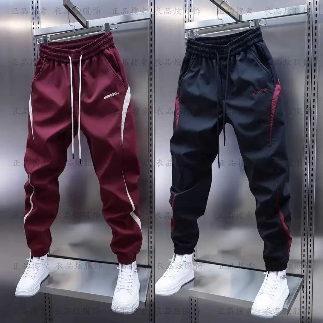 Spring Mens Black Joggers Korean High Street Sports Trousers Cotton 9Minute Sweatpants Fashionable Mens Clothing 2025 NewXJ250904