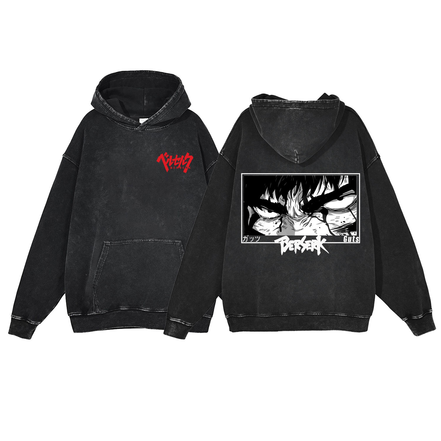 Street Ready Worn-in Look Hooded Jacket from Berserk Series Made of Durable Material - TT8303